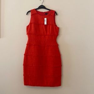 NWT cotton dress with ruffle stripes